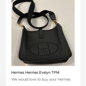 **SOLD** Hermes Black Crossbody Bag